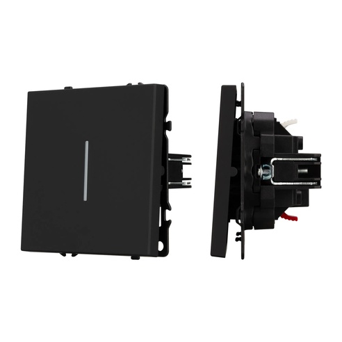 Механизм выключателя одноклавишный проходной LED SWT-NOBE-MKP1-SFPL-L-BK (230V, 10A) (Arlight, -)