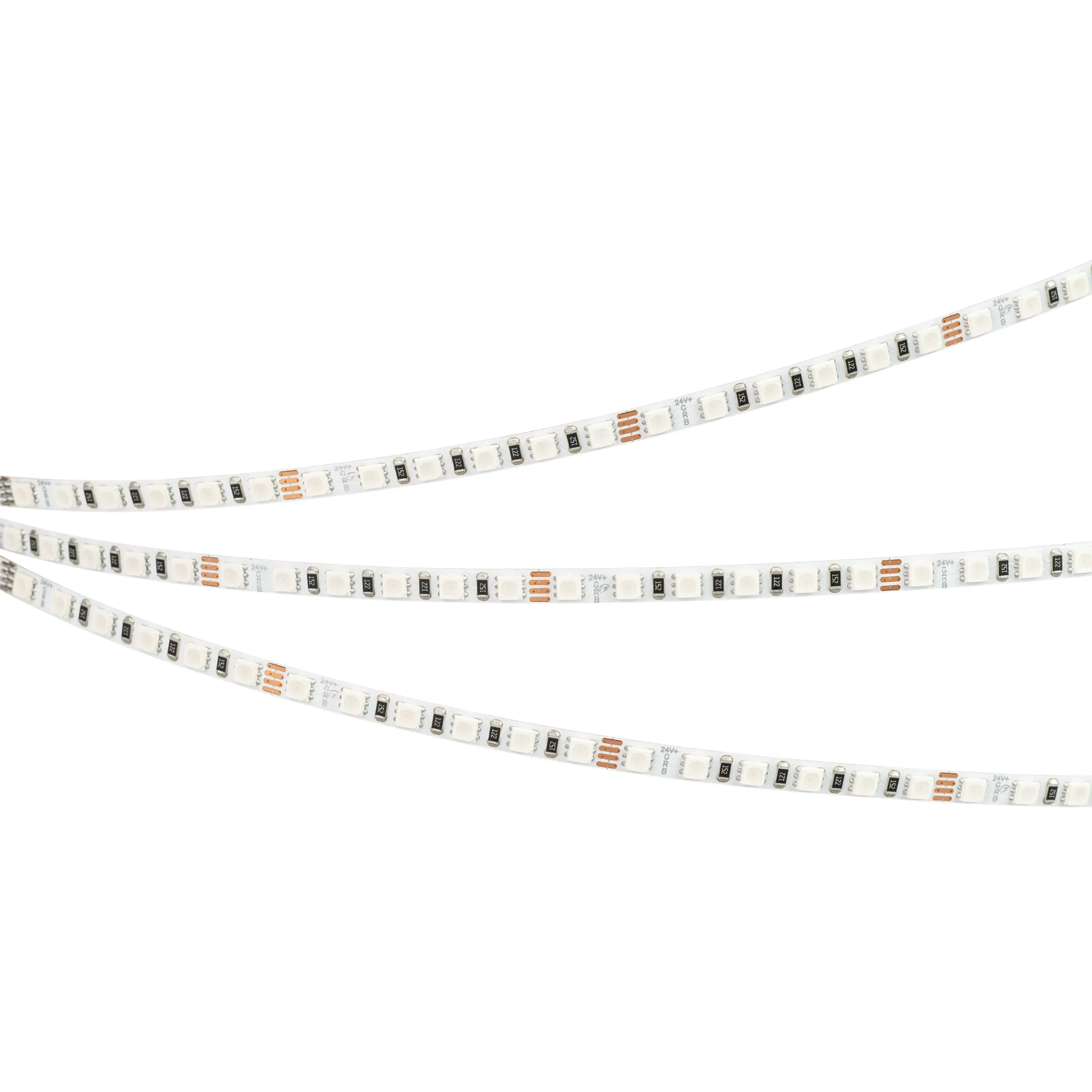 Лента светодиодная RT-G120-5mm 24V RGB (7.5 W/m, IP20, 3838, 5m) (Arlight, узкая)