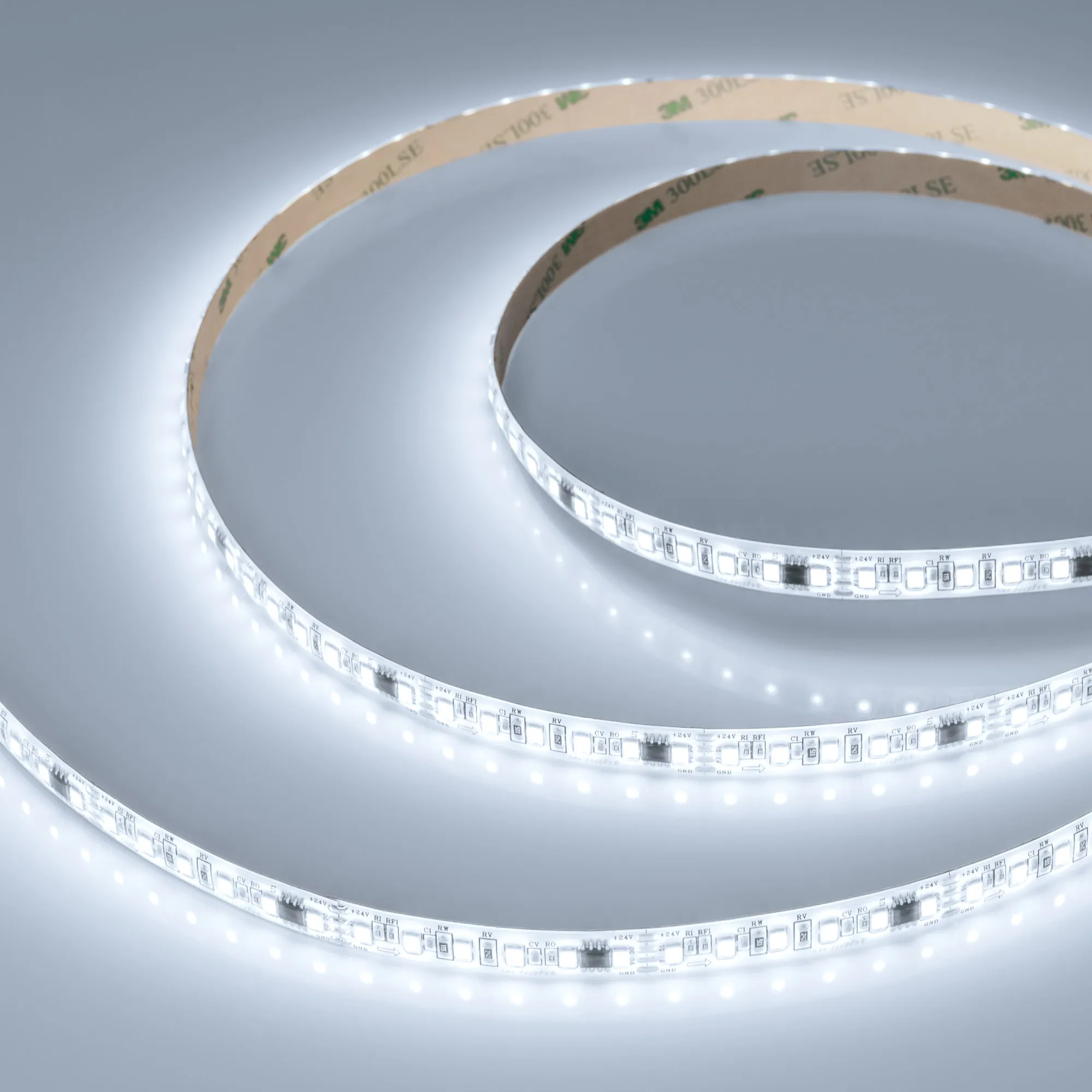 Лента светодиодная герметичная SPI-SE-A120-10mm 24V White6000-PX6-BPT (11 W/m, IP65, 2835, 5m) (Arlight, бегущий огонь) - изображение товара