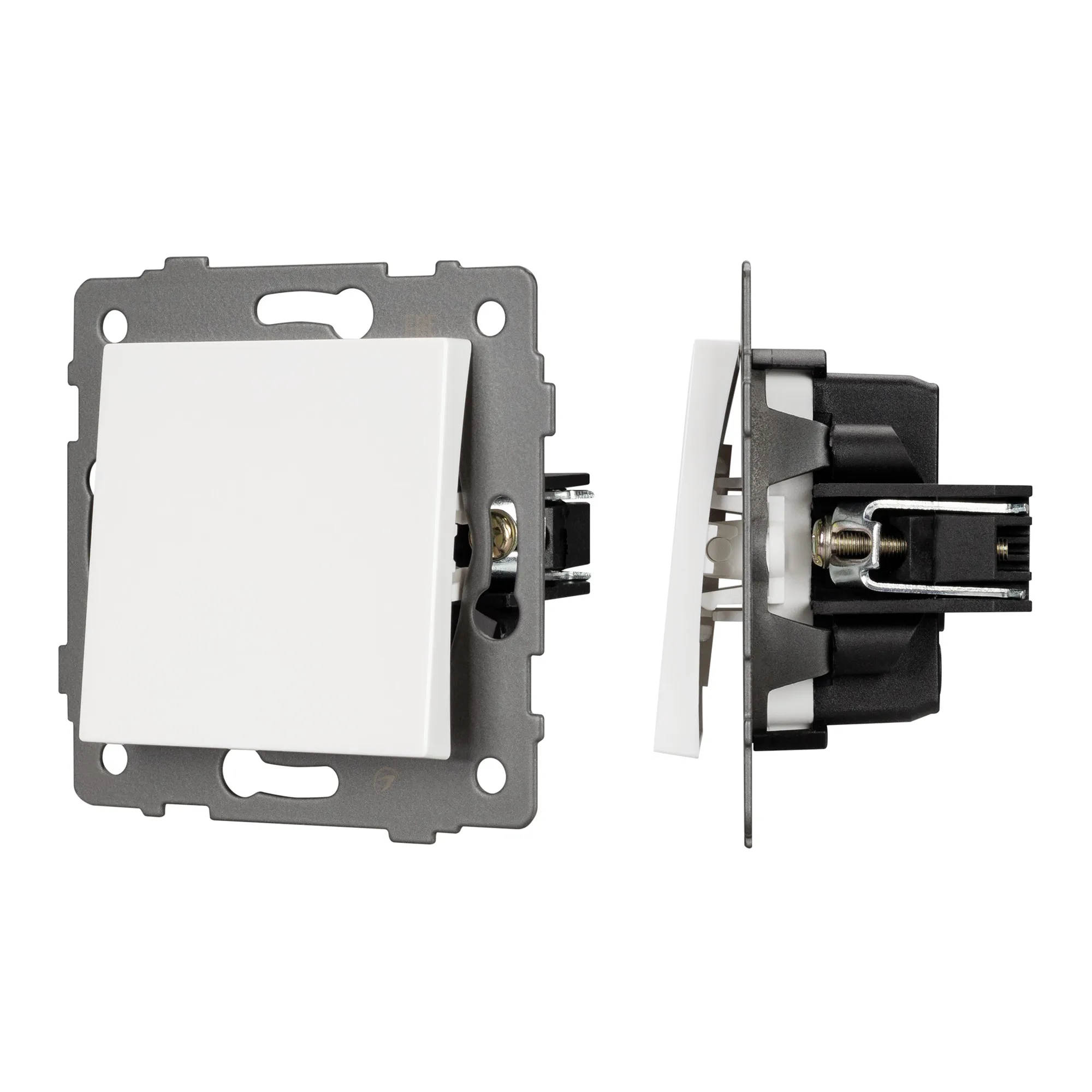 Механизм выключателя одноклавишный перекрёстный SWT-MKX1-PL-WH-V (250V, 10A) (Arlight, -)