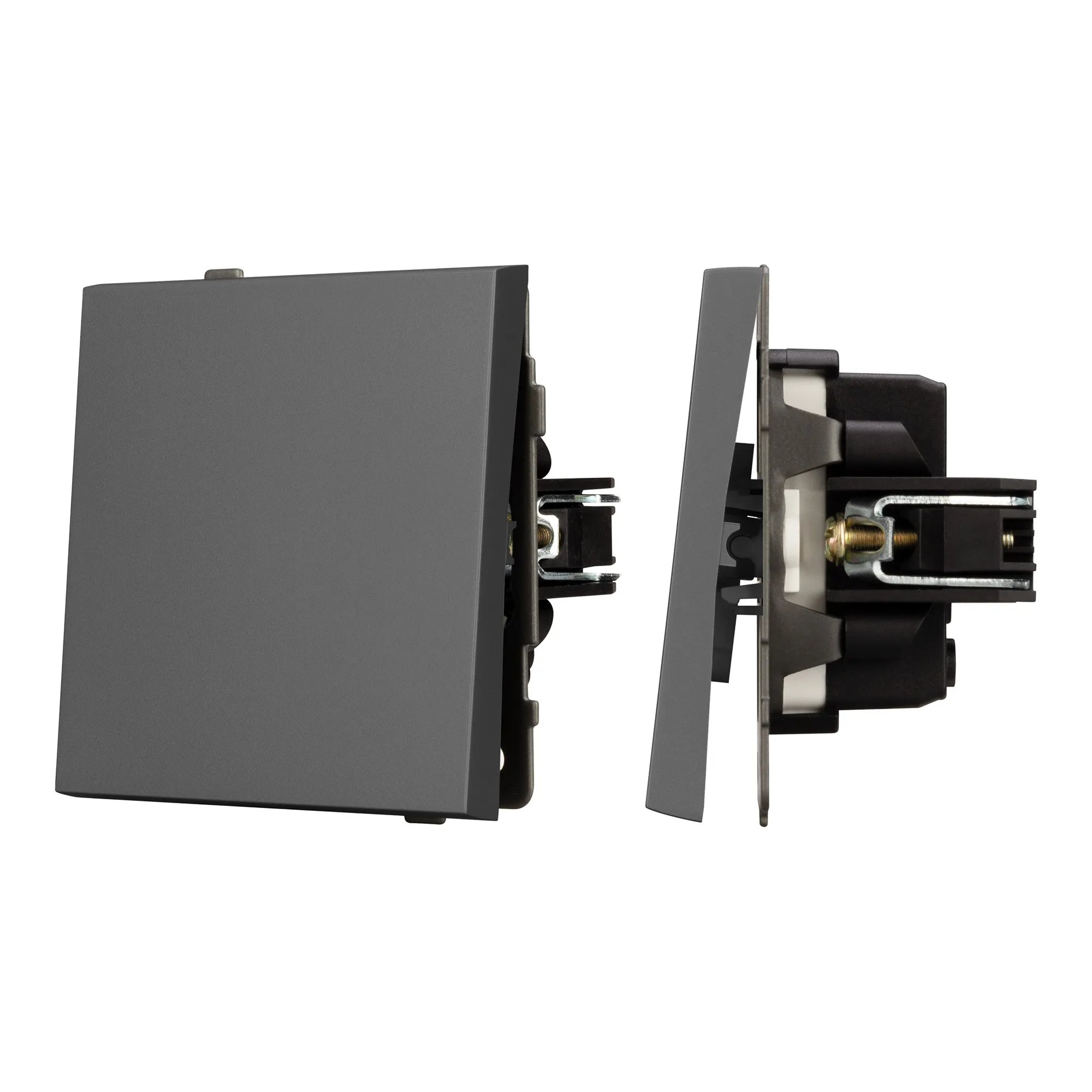 Механизм выключателя одноклавишный перекрёстный SWT-TENDO-MKX1-SFPL-GR (230V, 10A) (Arlight, -) - изображение товара