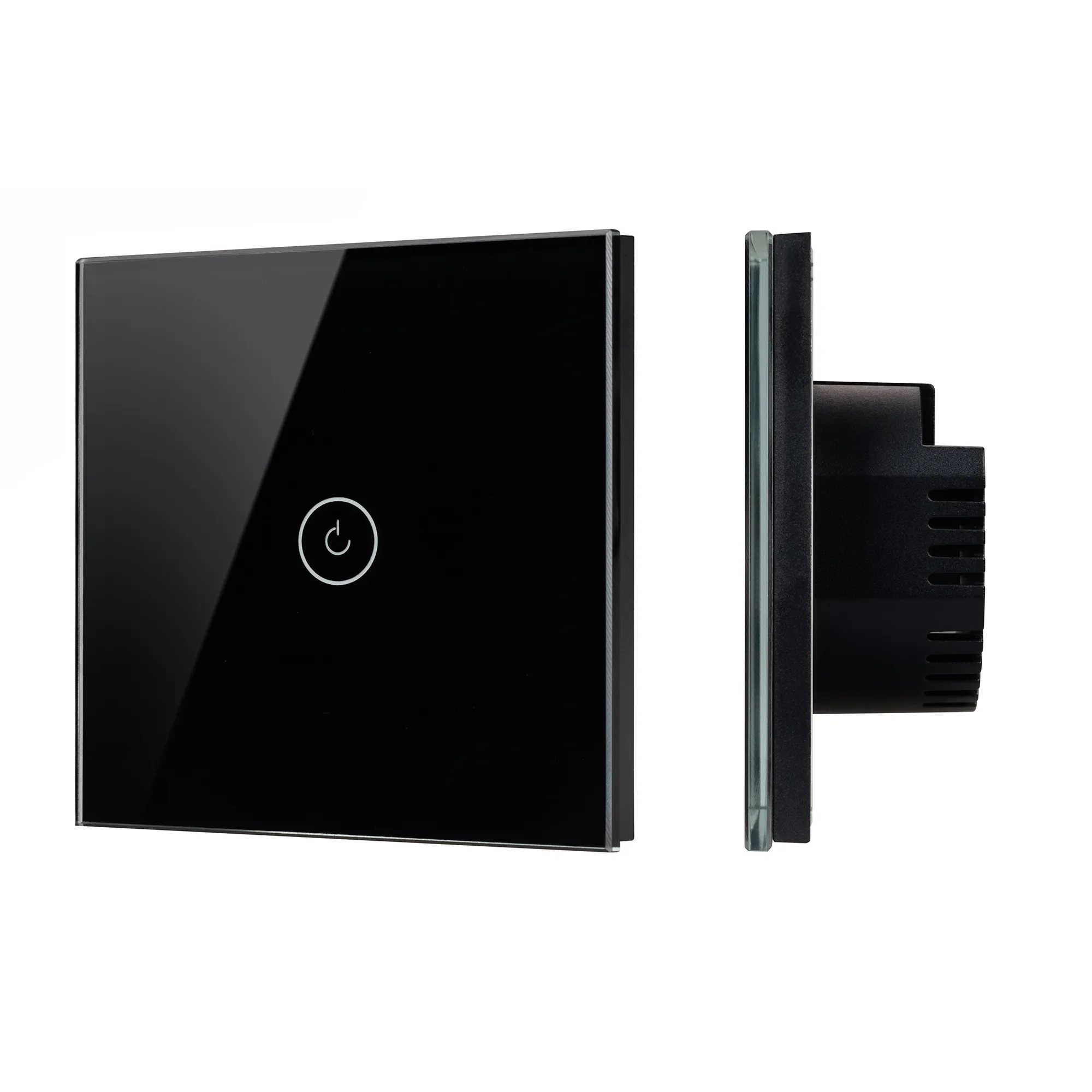 Выключатель сенсорный SWT-OMALI-S01-ZB-BK (250V, 10A, Zigbee) (Arlight, Стекло) - изображение товара