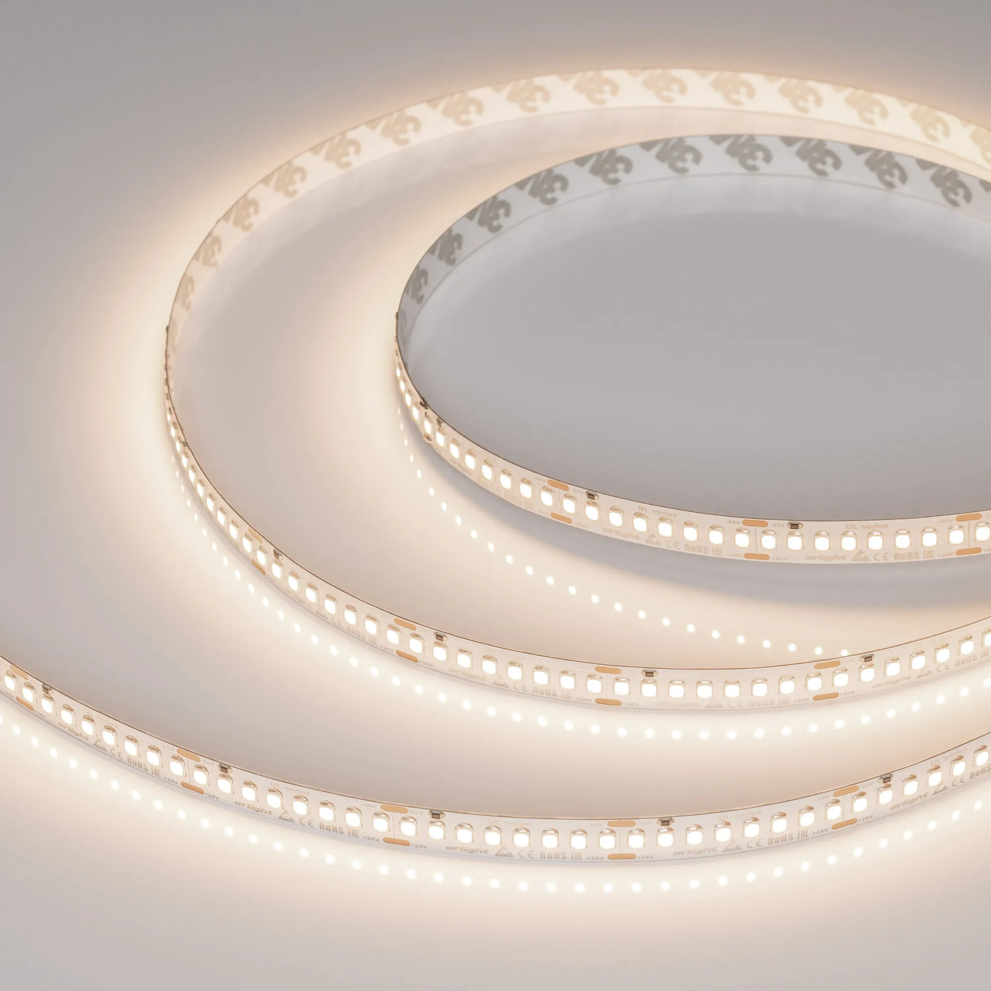 Лента светодиодная UL-A200-10mm 24V Warm3500 (20 W/m, IP20, 5m) (Arlight, высок.эфф.150 лм/Вт) - изображение товара