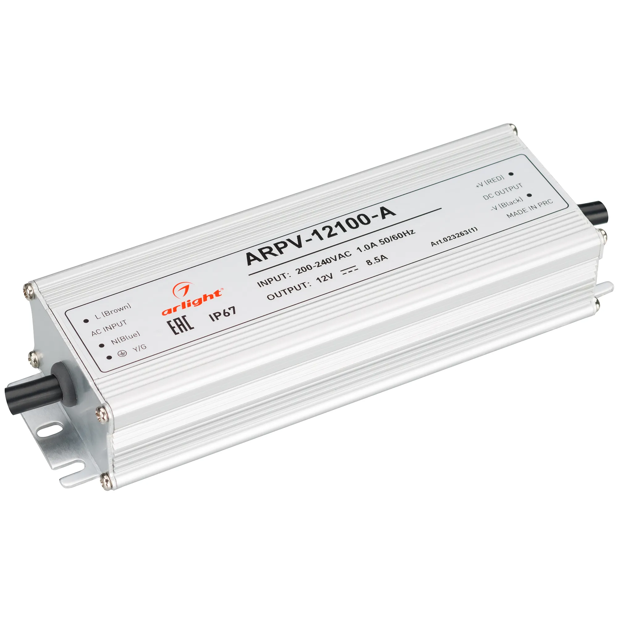 Блок питания ARPV-12100-A (12V, 8.5A, 100W) (Arlight, IP67 Металл, 3 года) - изображение товара